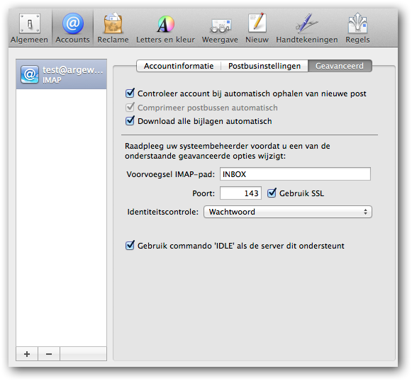 E-mail Instellingen Aanpassen Bij Bestaand E-mailaccount (Apple Mail ...