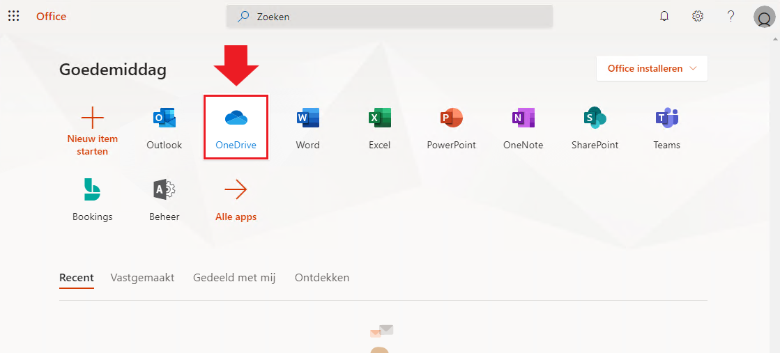 install microsoft onedrive windows 10